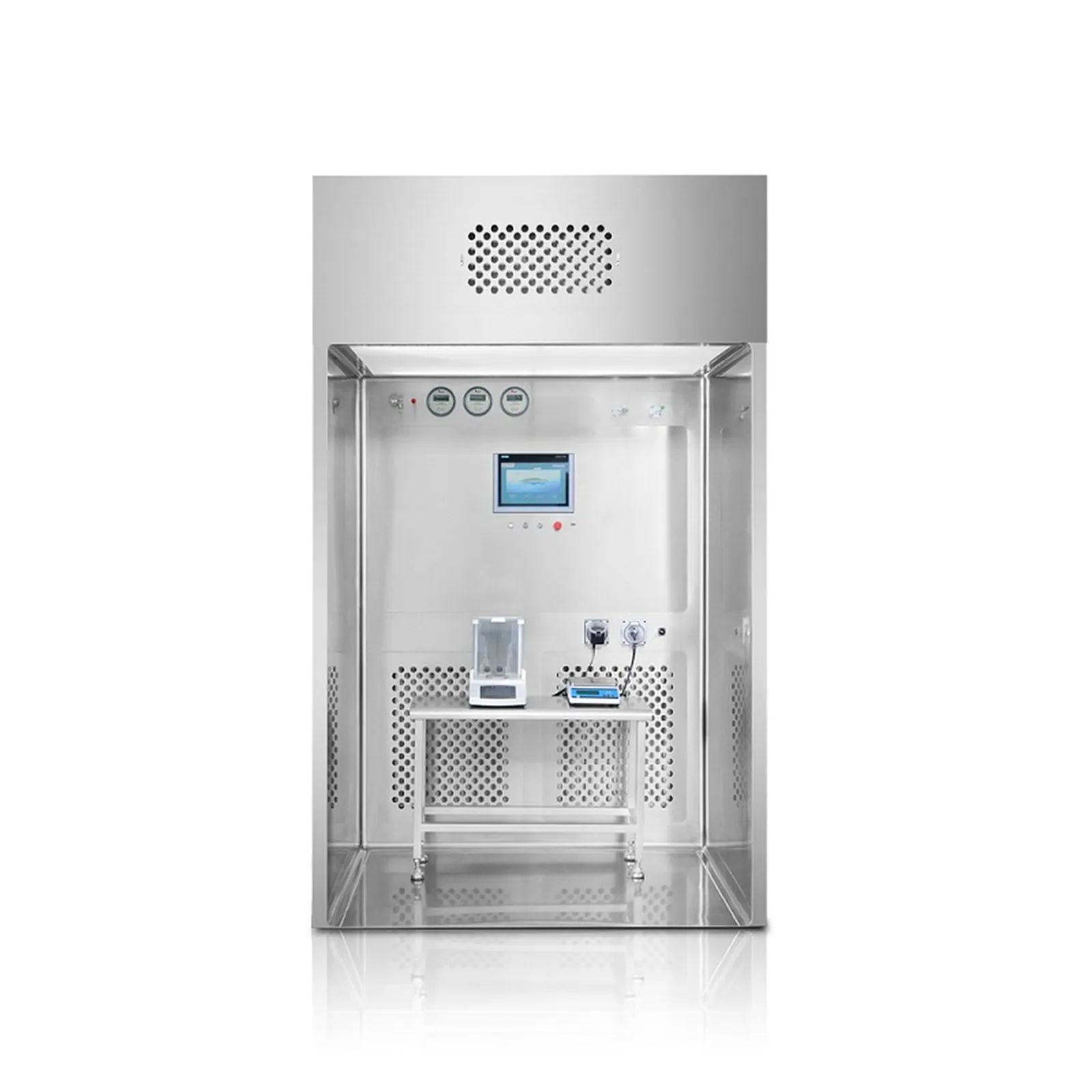 Negative-pressure weighing booths